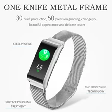 Новых тенденций код высокое качество Android ios женщина смарт-браслет с монитор сердечного ритма Смарт часы шаг Фитнес трекер