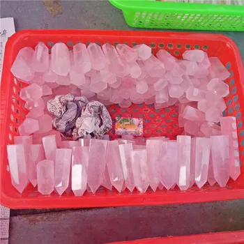 

1kg Natural Rose Quartz Crystal Point Wand Pink Crystal Quartz Tower Rose Crystal Obelisk Flat Bottom Healing Crystal gemstone