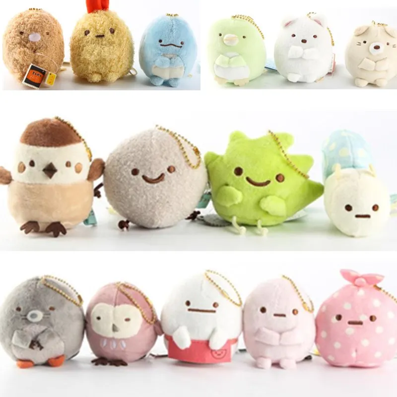 Brinquedos de Pelúcia Pingente de Pelúcia Atacado Lote Japão Sumikko Pequeno Keychain 8*7cm 16 Tipos Wj01 10 Pçs –