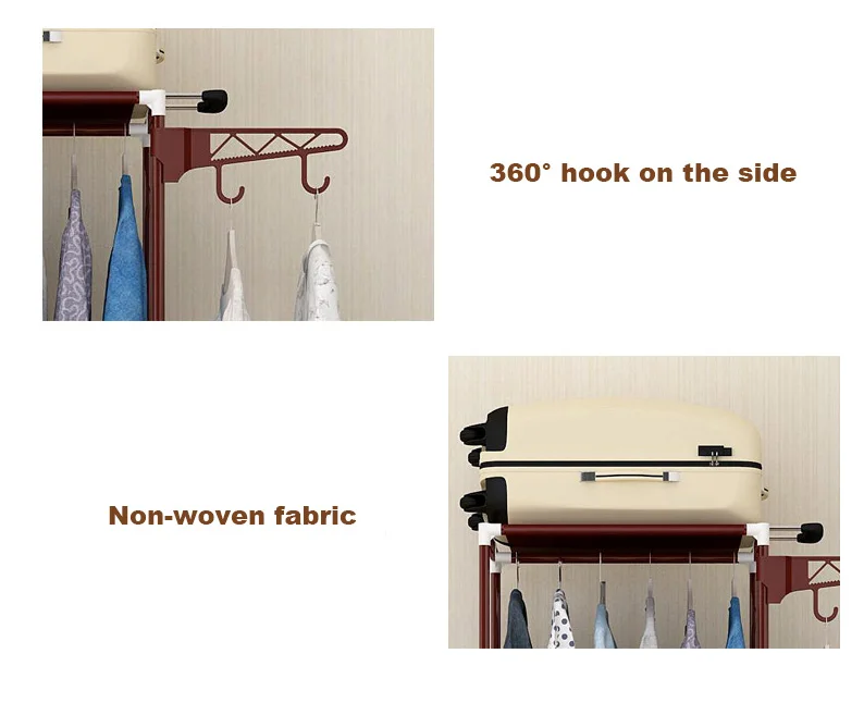 Подвижная сборочная железная напольная вешалка для одежды, органайзер для хранения одежды, Нетканая вешалка для одежды, вешалка для спальни