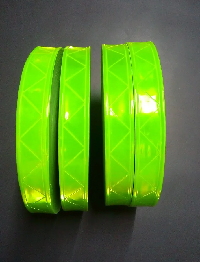 2.5cm*50M reflective PVC tape strip Fluorescent reflective warning PVC