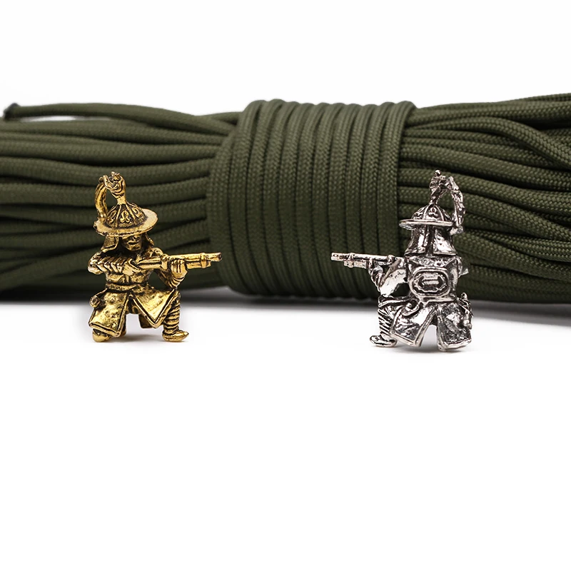 1 قطعة Paracord الخرز المعادن سحر ل paracord سوار إكسسوارات بقاء DIY قلادة مشبك ل paracord سكين اسهم