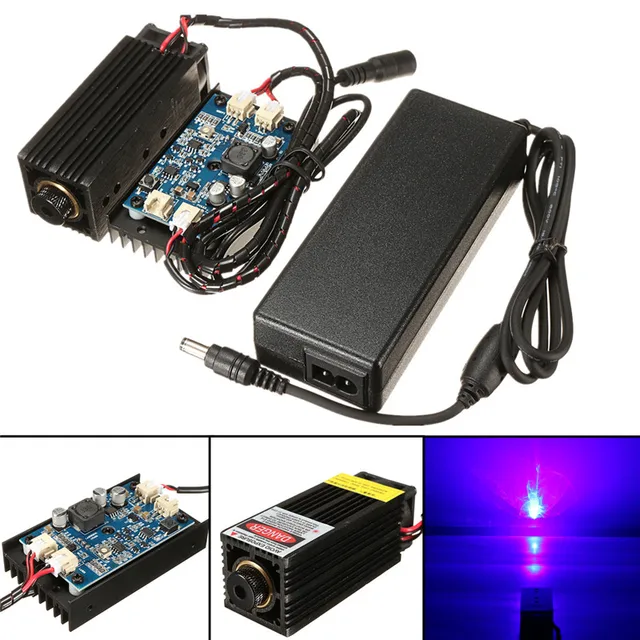 5W/10W/15W/17W Laser Head Engraving Module 450nm Blue Light Marking Engraver With TTL Modulation DIY Wood Marking For Engraver