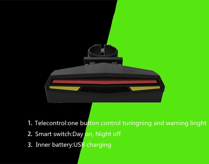 Умный задний светильник для электрического велосипеда, светодиодный сигнальный светильник, поворотный светильник с батареей для электрического велосипеда, электрический велосипед