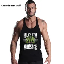 Мужская брендовая майка Бодибилдинг Халк тренажерные залы с принтом Мужская Спортивная майка Стрингер мышечная рубашка без рукавов тренировки майка для мужчин