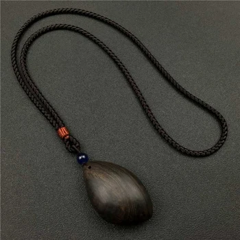 

Factory Outlet original vintage Sandalwood necklace, fish ethnic necklace, Black Rosewood pendants necklace vintage Buddha