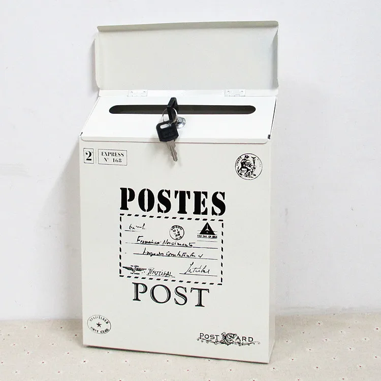 Креативный металлический почтовый ящик, винтажная Оловянная почтовая коробка, почтовые ящики, кованые ящики в деревенском стиле, почтовый ящик, газетные почтовые ящики с замком