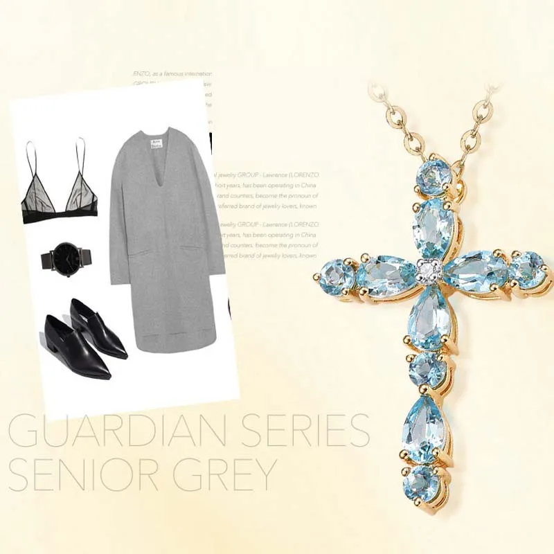 Модная подвеска крест ожерелье для женщин золотой цвет кубический цирконий Синий Кристалл Камень ожерелье s& Кулоны Свадебные ювелирные изделия
