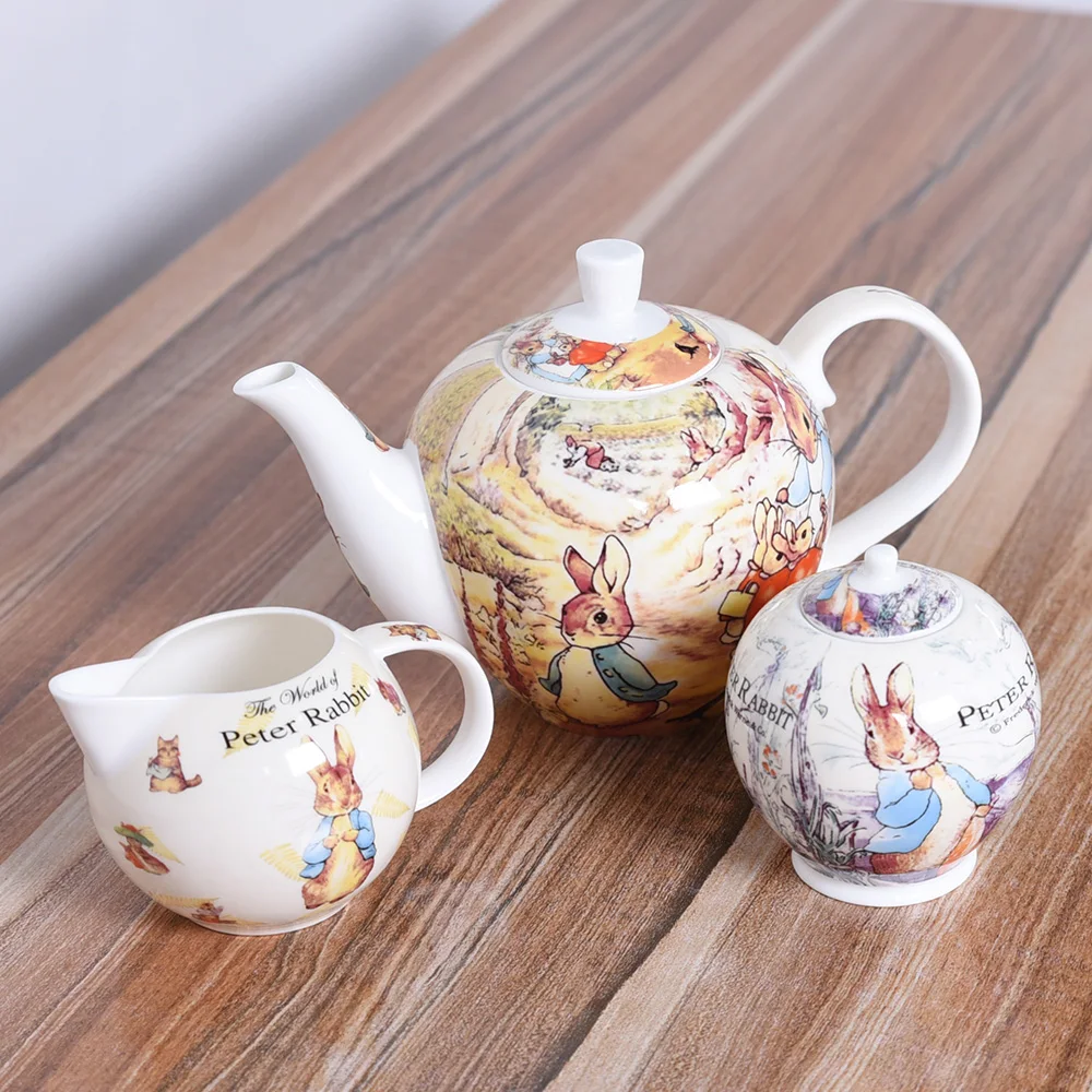 peter rabbit tea coffee sugar set