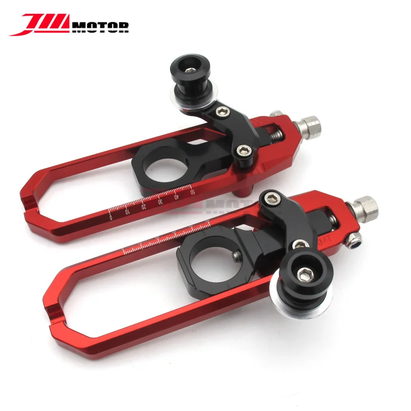 Motorcycle CNC Rear Axle Spindle Chain Adjuster With Swingarm Spools