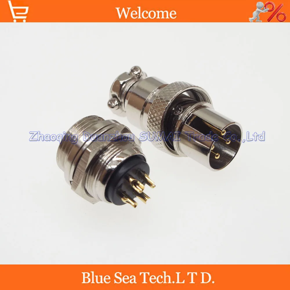 

4 Pin 16mm male&female Wire Panel Connector,GX16 Plug for aviation,computer ect.reversed assembling type ,circular connector