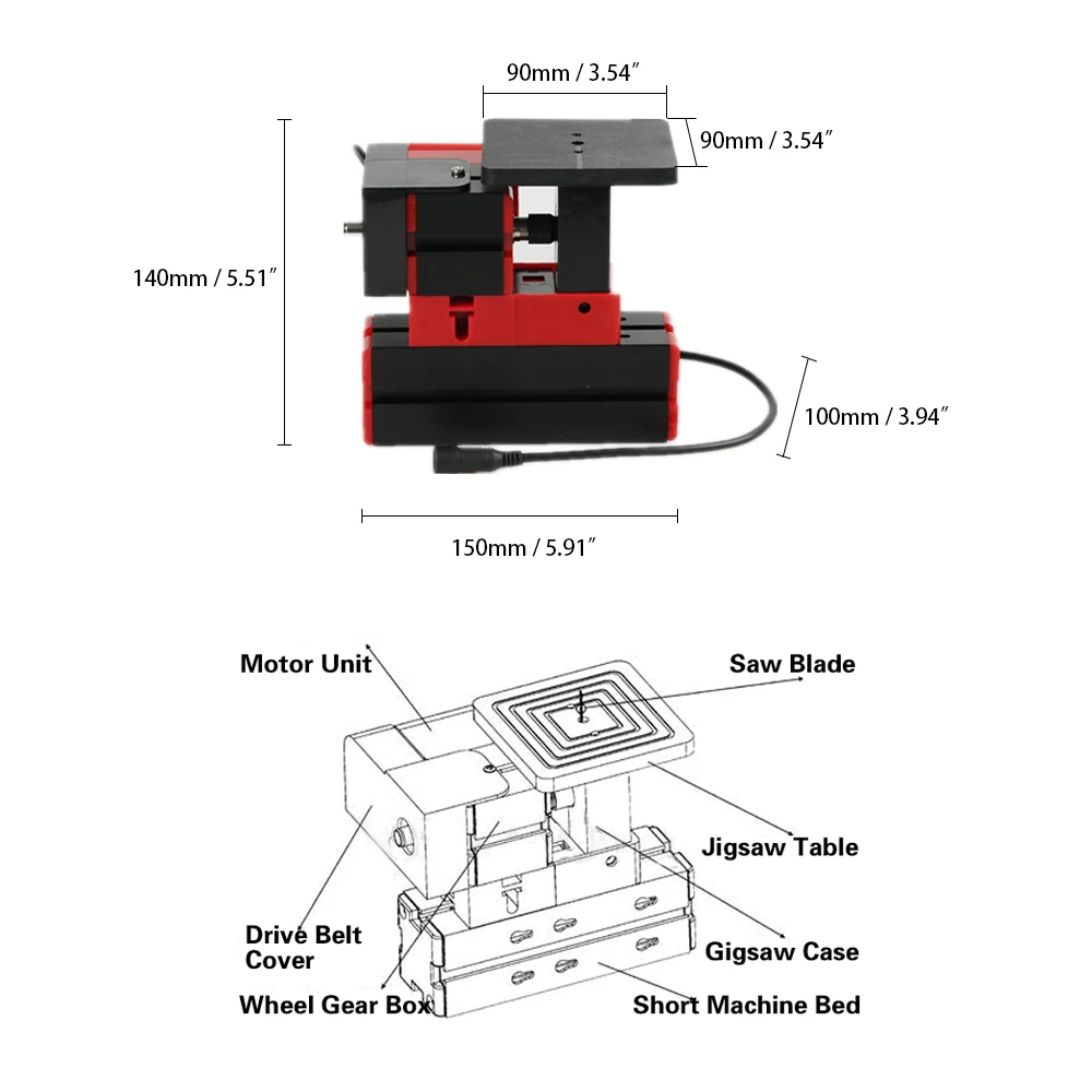 Мини 6 в 1 токарный станок многофункциональный DIY моторизованный jigsaw Grinder Driller