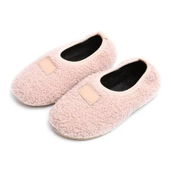 

Children Autumn Casual Shoes Kids Babys Girls Boys Fluff Non-Slip Cotton Warm Shoes Plush+Rubber Children's Shoes Size 21-30 LT