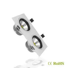 20 Вт УДАР Dimmable Светодиодные Светильники Встраиваемые Вниз Света Высокой Мощности 2X10 Вт Водить Вниз с Света AC 110-204 В С Драйверы Питания CE& ROHS UL