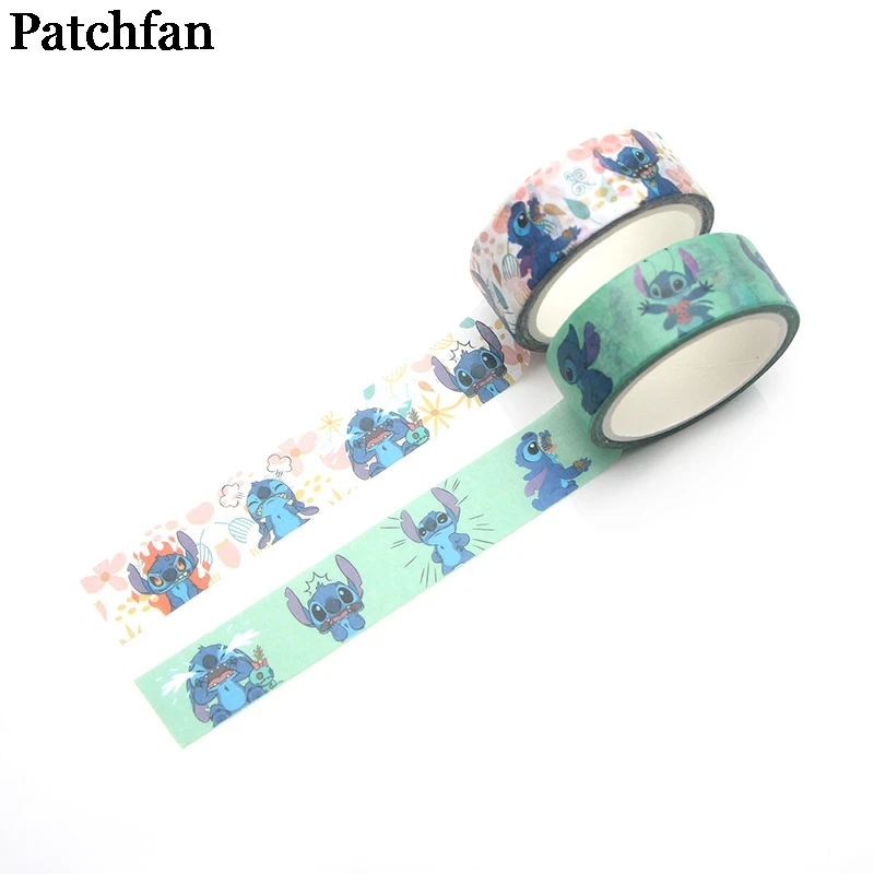 Patchfan Stitch meme Косплей малыш мультфильм альбом книга DIY Скрапбукинг клей васи маскирующая лента принт шаблон стикер A2020