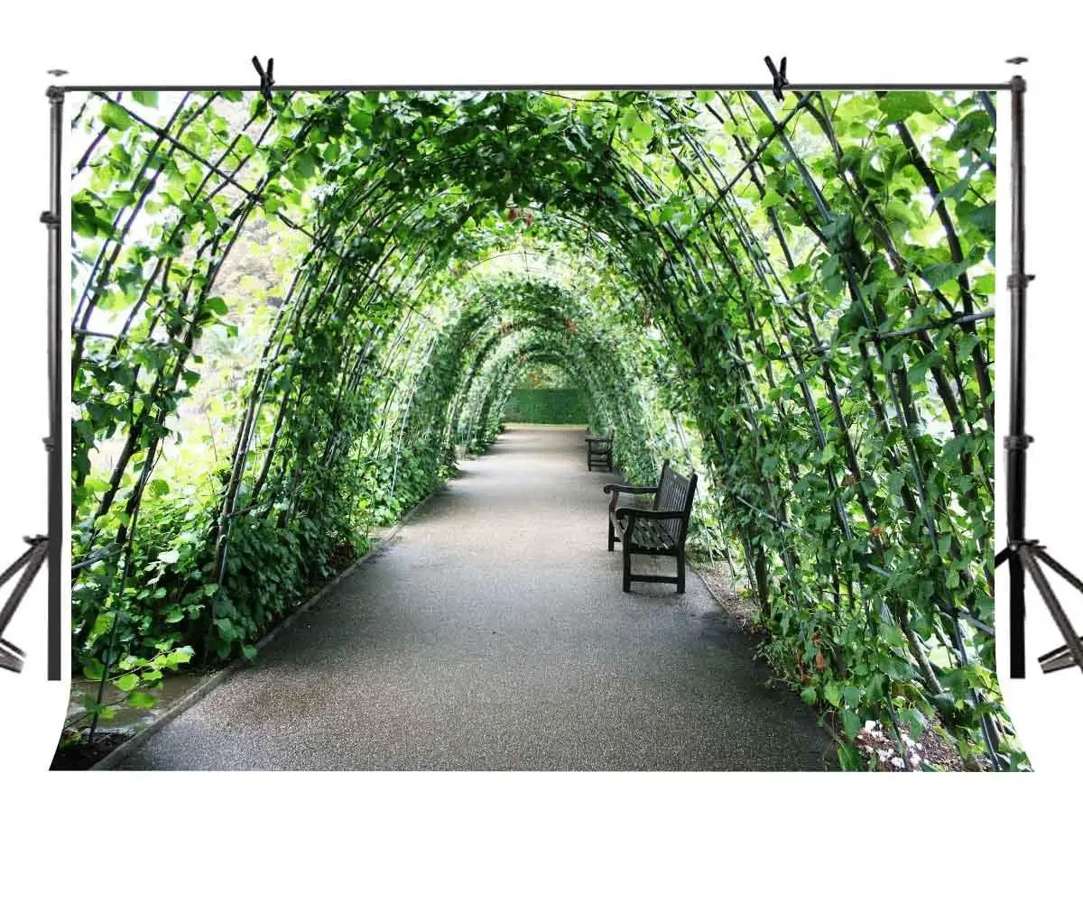 

150x220cm Shade Path Backdrop Green Surround Path Photography Background for Camera Photo Props