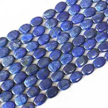 

New Lapis lazuli stone 13x18mm oval Shape round loose Beads diy jewelry 15 inches B598