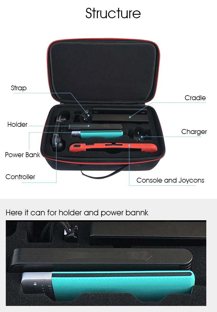 BN36_4 Hard Full Carry Case for Nintendo Switch Accessories