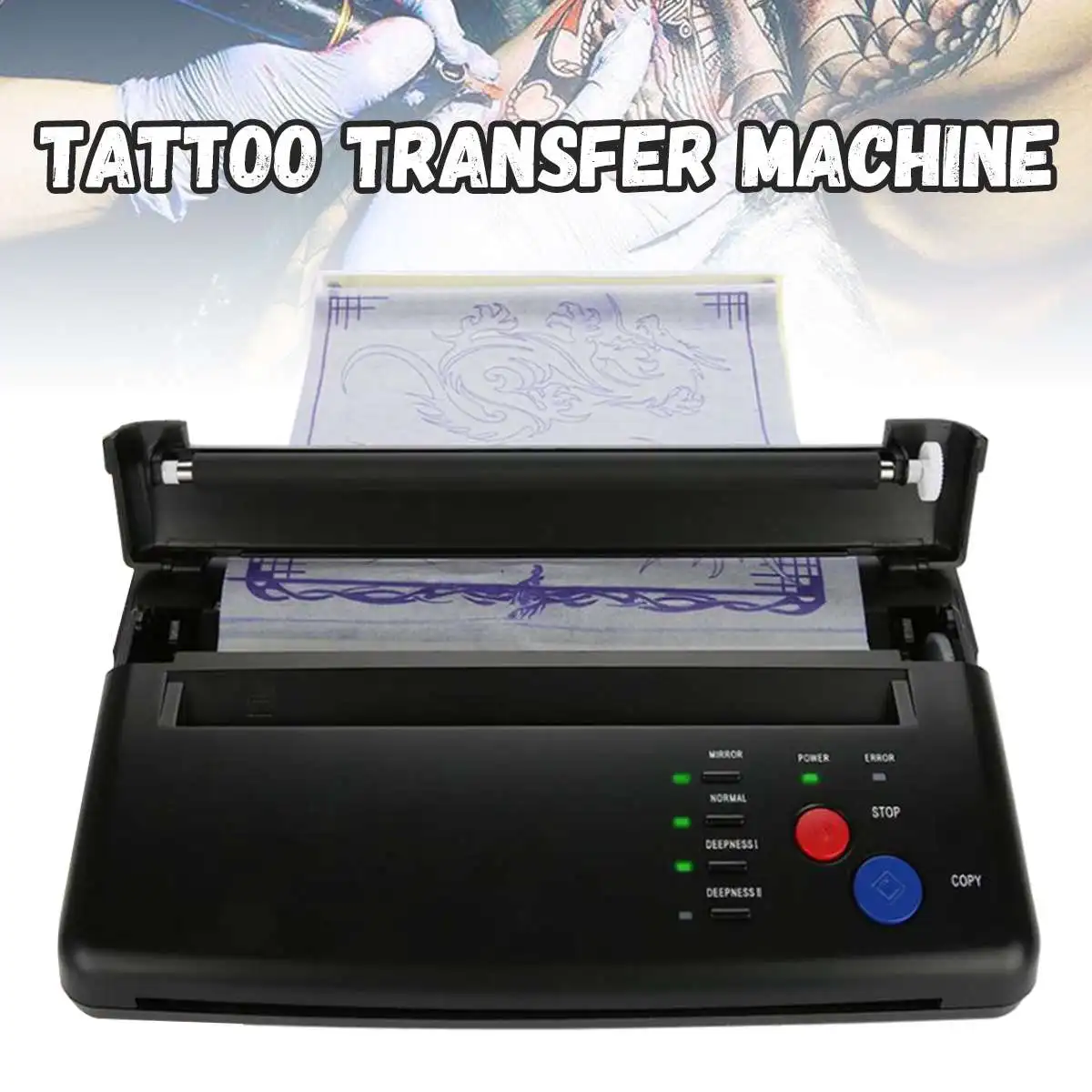 Us 11967 12 Offeu Us Plug Tattoo Transfer Machine Printer Drawing Thermal Maker Copier For Tattoo Transfer Paper Supply Wmirror Function In