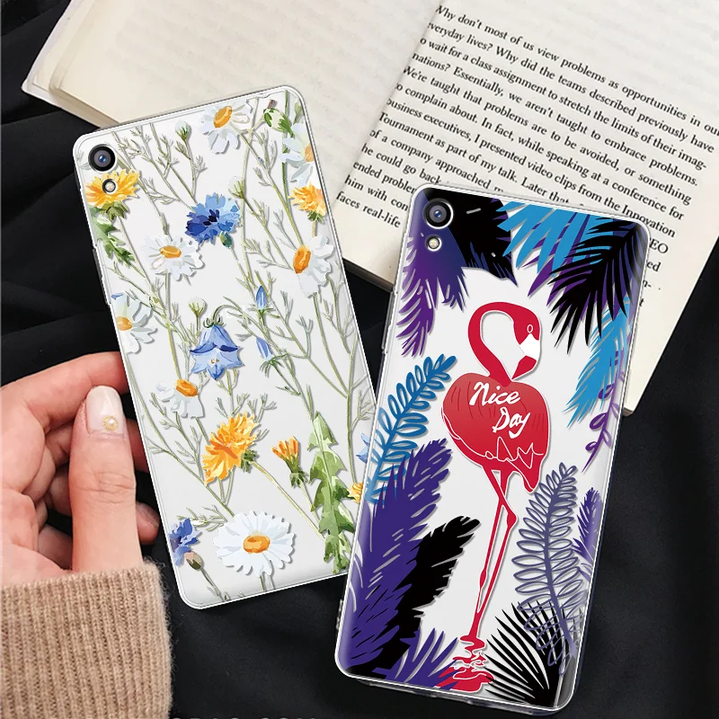 

Fashion Flower Phone Case For Sony Xperia L1 L2 X XA1 XA2 Ultra Plus XZ XZ1 XZ2 Z3 Z5 10 Compact Fundas For Sony Xperia XA Cover