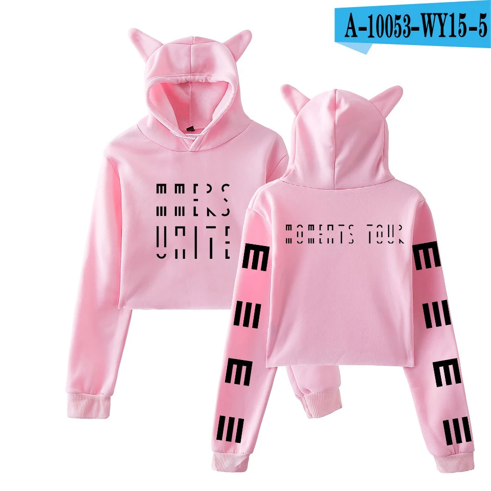 Frdun Tommy Marcus& Martinus Cat Ear Women Sexy Sweatshirt New Hoodies Long Sleeve Fashion Harajuku Kpop Casual Clothes - Цвет: pink