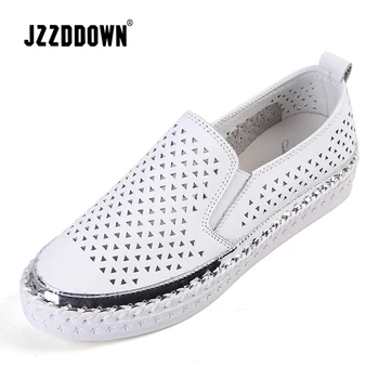 

Genuine Leather Women's flat sneakers shoes ladies casual canvas vulcanize shoe Buckle female moccasins loafers oxford footwear