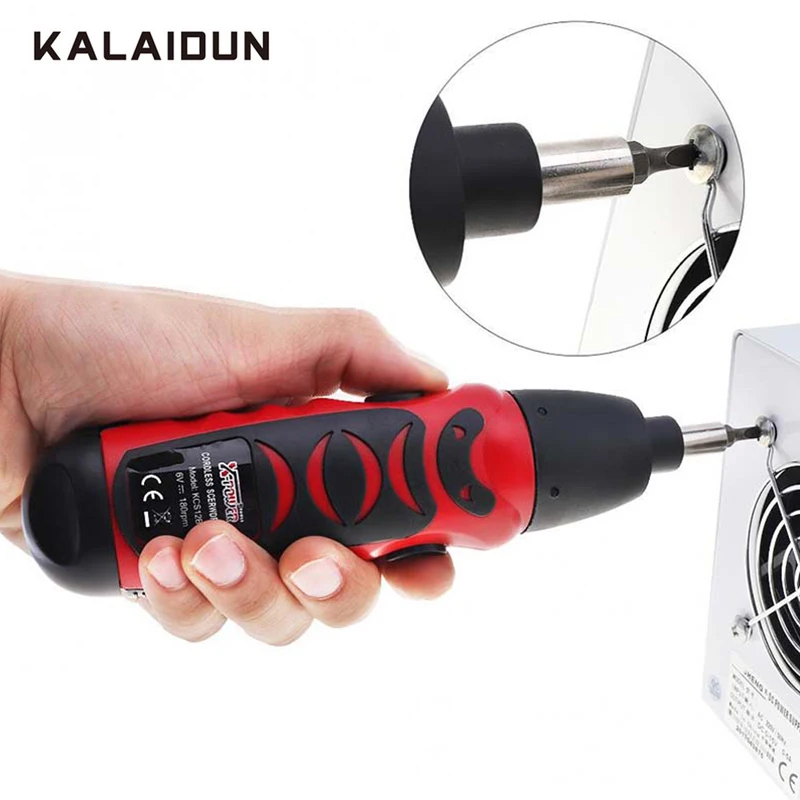 

KALAIDUN Electrical Screwdriver Set Impact Driver Mini 6V Battery Screw Torx + 11Pcs Bit Kit Accessories Power Drill Repair Tool