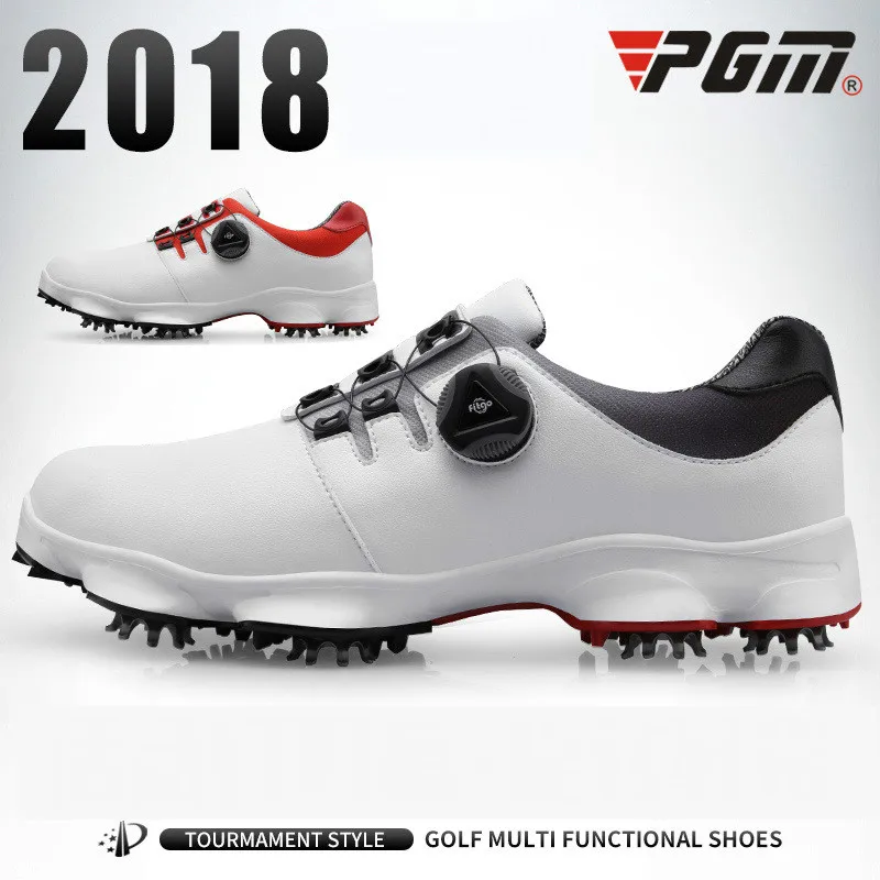PGM/ Новое поступление, Мужская обувь для гольфа, нескользящая, водостойкая, дышащая, с ремешком, с вращающейся пряжкой, спортивная обувь для мужчин, размер США 7-10