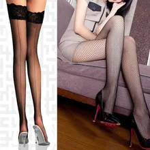 Женские эротические ресницы пэтчворк с цветочным кружевом Топ нейлон длинные носки сексуальная прозрачная в крупную сетку сетка выше колена бедра высокие чулки нижнее белье