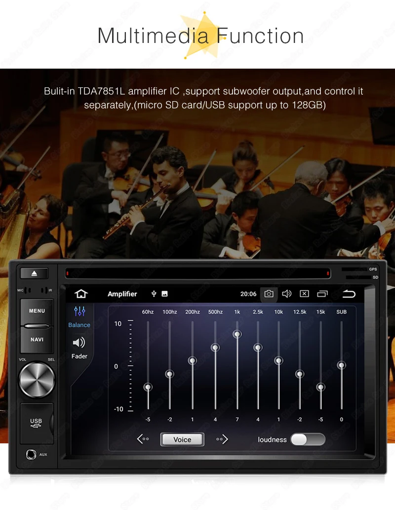 Excellent Universal 6.2" Android 9.0 2Din Car Multimedia 2G RAM Auto Radio DVD CD  MP5 VideoPlayer GPS Stereo 4G WiFi 2 Double Din 47 14