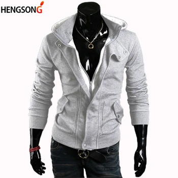 

Men Hoodies Sweatshirts Casual Male Zipper Fleece Hoodies Slim Fit Men Hooded Jacket Casual Coat Tops Turn-Down Collar Black 3XL