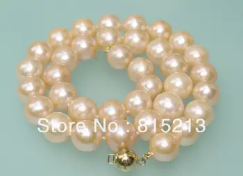 

A601 AA 11-12mm White Black Pink Fresh Water Akoya Pearl Necklace can choose (B0322)