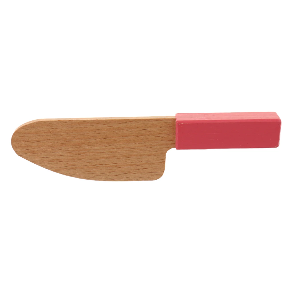 Деревянный Мини-нож детский кухонный ролевой игры игрушка подарок синий/розовый обучающая игрушка Кук косплей для детей кукольный домик Декор