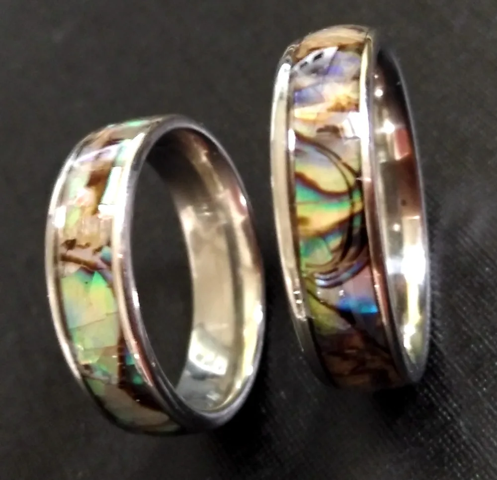 36 шт., мужские и женские натуральные кольца из нержавеющей стали 316L, обручальное кольцо шириной 6 мм
