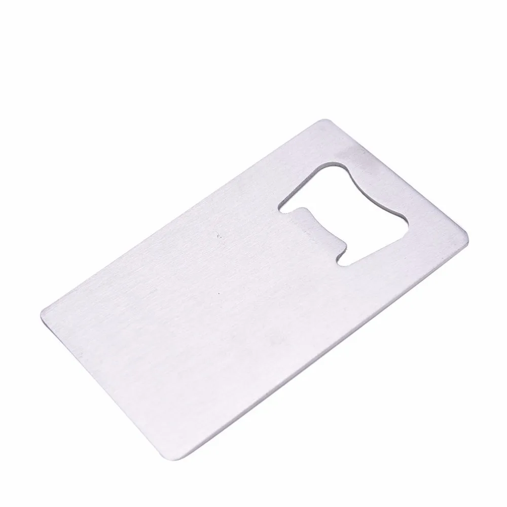 

Heavy Stainless Steel Brushed Finish Travel Wallet Credit Card Bottle Opener