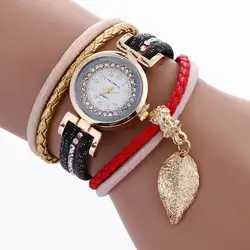 2019 новый роскошный брендовый горный хрусталь часы для женщин Мода Дизайн Кварцевые часы Reloj Mujer повседневное кожаный браслет наручные часы