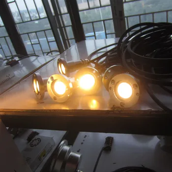 

8pcs/Lot Stainless Steel 1x1W 1X3W Single color RGB 3in1 IP68 12V/24V LED Underwater swimming pool lights