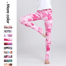 Hot 10Colors Printed Yoga Pants Women Seamless Leggings High Waist Stretchy Gym Compression Fitness Sport Yoga Pants Women TH008 printed stretchy gym leggings