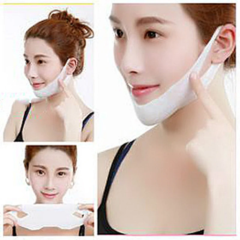 

2Pcs V-Shaped Slimming Mask Tension Firming Mask Paper Slimming Eliminate Lifting Firming Thin Neck Lift Peel-off Mask Face Care