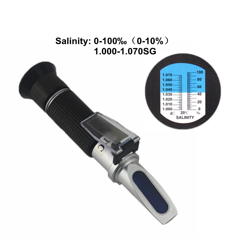 KETOTEK 0-10% рефрактометр для солености, гидрометр 1,000-1.040SG рефрактометр для аквариума, устройство для считывания воды, тестер морнитора, ручной
