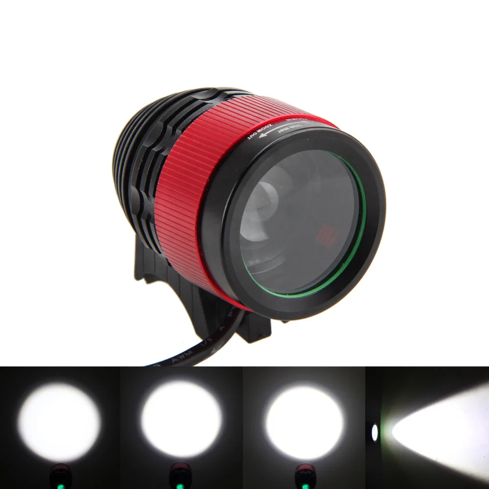 

Zoomable Front Bicycle Light 2500Lm XM-L T6 LED Bike Cycling HeadLamp Flashlight Torch Only Light