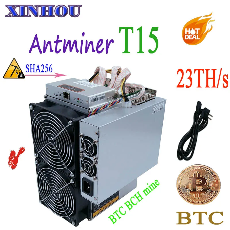 BITMAIN новые Asic шахтер AntMiner T15 23 T 7nm SHA256 с БП Bitcoin Шахтер лучше, чем S9 T9 WhatsMiner M3 M10 Innosilicon T2