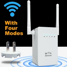 Mini Wi-Fi Range Extender con 4 Modos, Repetidor wifi Soporta Router, AP, repetidor y El Modo WISP Hacia Atrás Compatible 802.11n/b/g