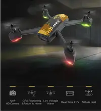 Profesional H55WH Wifi Udara real time Ketinggian Terbang QuadCopter UAV RC Drone Drone GPS 150 M Long Range dengan 720 P HD kamera