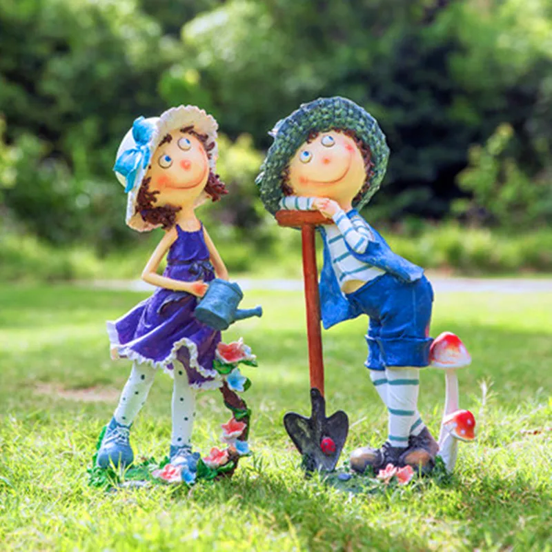 

Pastoral Garden Decoration Outdoor Resin Gardening Cartoon Character Sculpture Statue