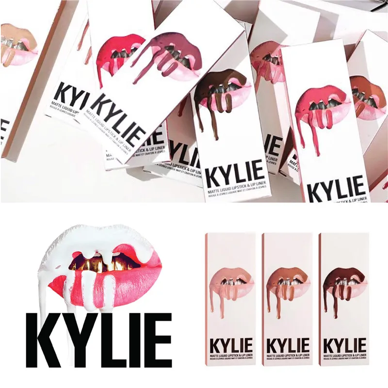 hot new KYLIE matte lipstick+lips pencil makeup lasting waterproof liquid lip gloss kilie lipstick kyliejenner lip