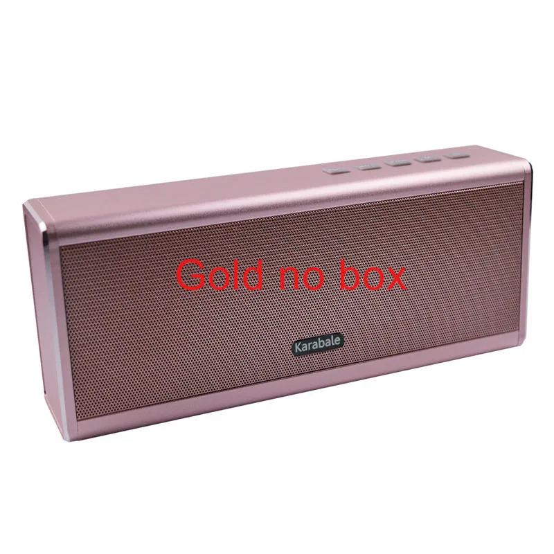 Gold no box Karabale 20 Вт металлический Bluetooth динамик 4000 мАч Внешний аккумулятор Портативные уличные супер бас беспроводные автомобильные колонки VS Piple S5 Bluedio BS3 - Цвет: Gold no box