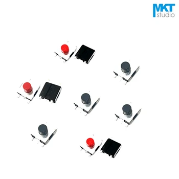 

1000Pcs SMD Red/Black Button 5 Pins 6*6*2.5/2.7/3.1/3.4/3.7/4.3/5/5.5mm Micro Push Button Tactile Tact Momentary Switch