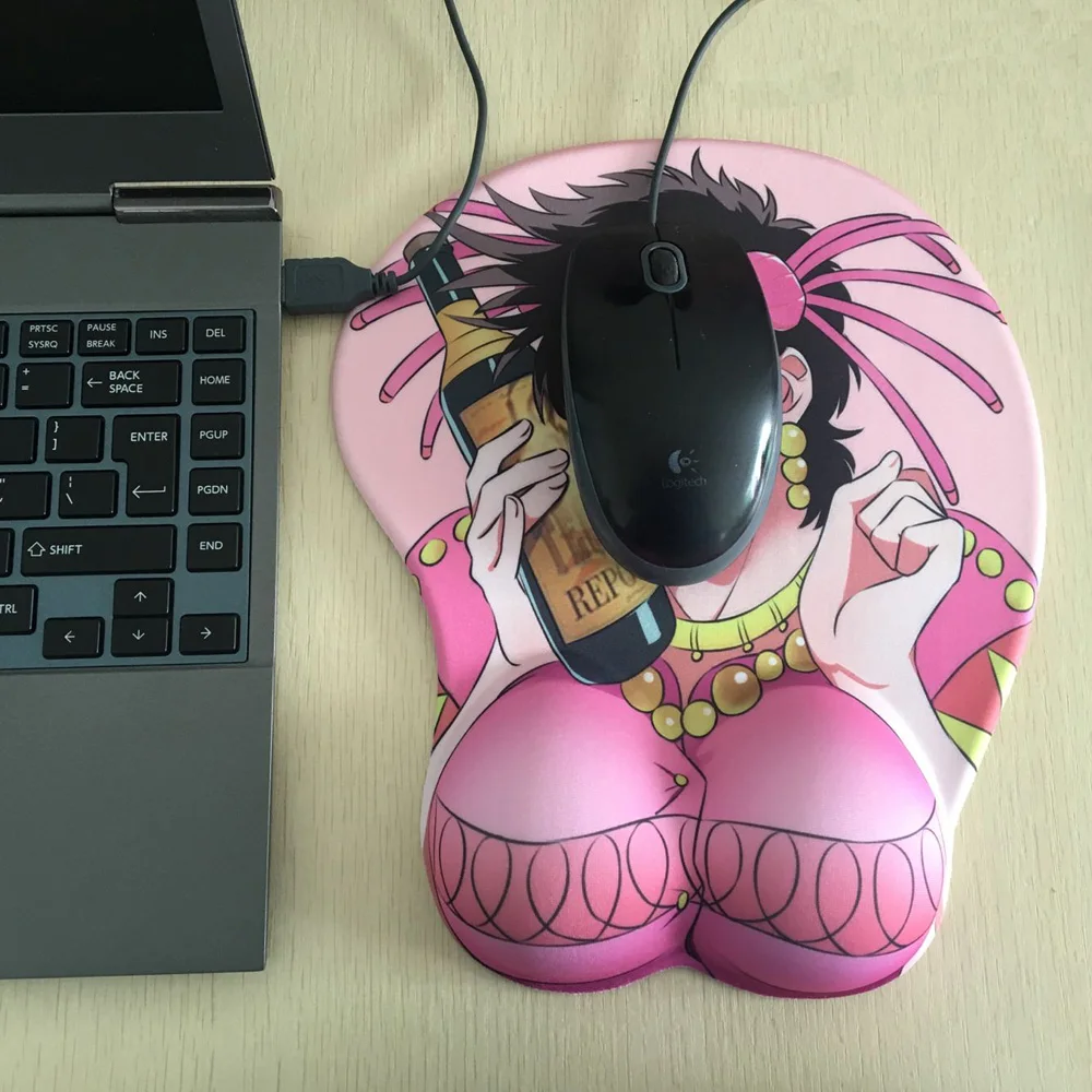 Quality JOJO'S BIZARRE ADVENTURE Anime 3D Mouse Pad Soft Breast Chest ...