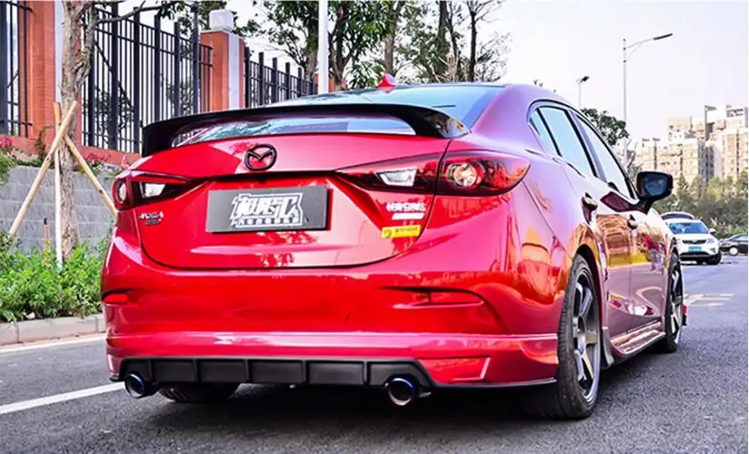 ABS краска CRA заднее крыло багажник выступ Спойлеры подходит для 14-18 MAZDA 3 Axela Sedan